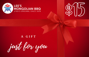 Lee's Mongolian Gift Certificate for Restaurant $15