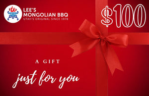 Lee's Mongolian Gift Certificate for Restaurant $100