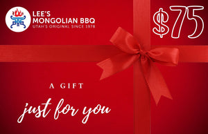 Lee's Mongolian Gift Certificate for Restaurant $75